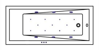 Гидромассажная ванна Whitecross Wave 0101.170070.100.RELAX.GL 170x70см Relax золото